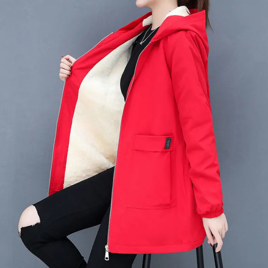 Street-wave Womens Casual Hoodie Jacket With Functional Hood And Pockets For Daily Wear