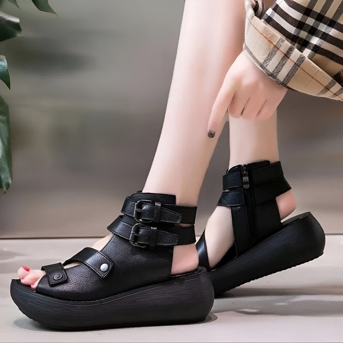 Streetwave Orthopedic Sandals For Women With Arch Support And All Day Comfort Leather Straps
