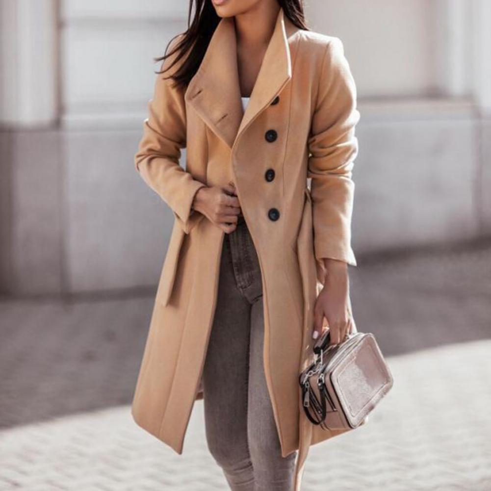 Street-Wave Women's Trench Coat With Double Tie Closure Timeless Warmth And Chic Style For Fashion Forward Women