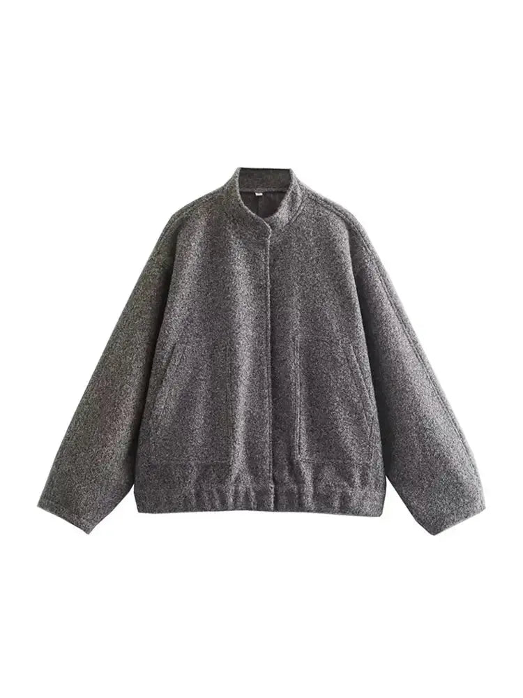 Street Wave Oversized Teddy Fleece Jacket For Plus Size Women Cozy Minimalist Urban Style