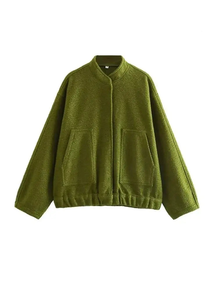 Street Wave Oversized Teddy Fleece Jacket For Plus Size Women Cozy Minimalist Urban Style