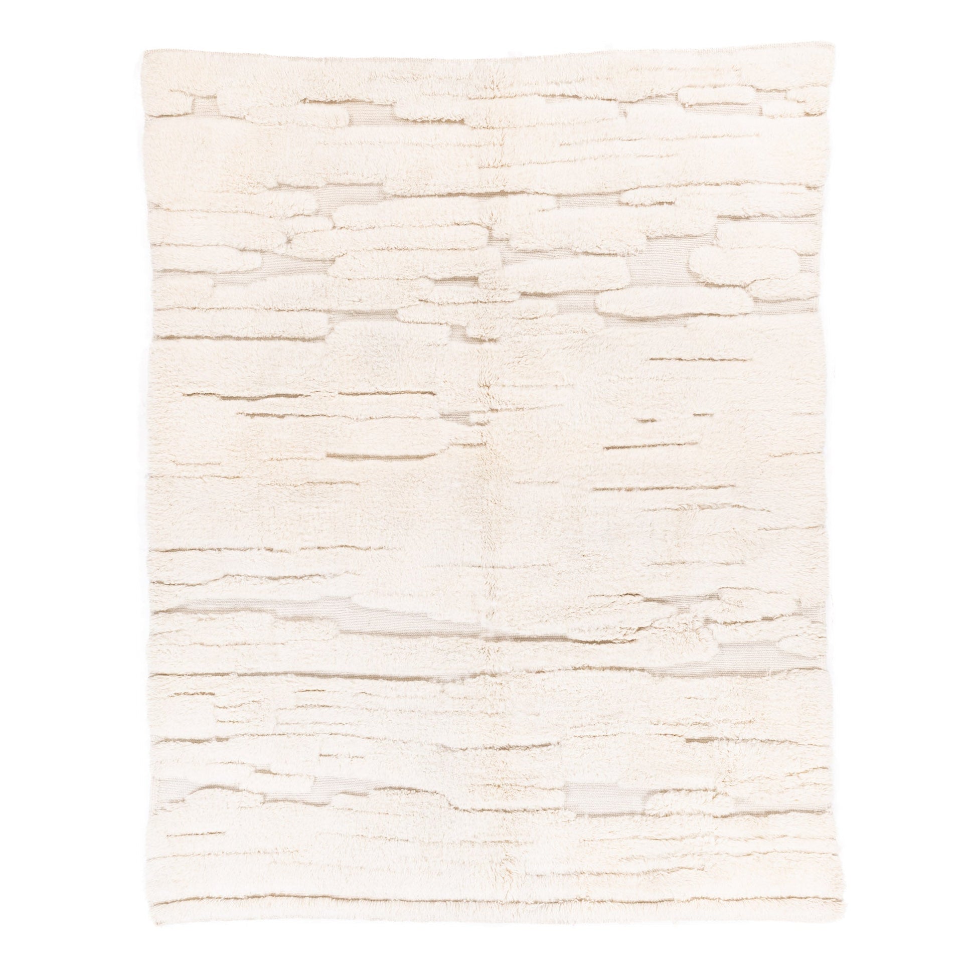 Ivory Glacier - Luxury Shag Moroccan Rug - Street-Wave