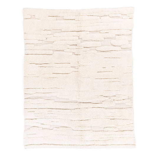 Ivory Glacier - Luxury Shag Moroccan Rug - Street-Wave