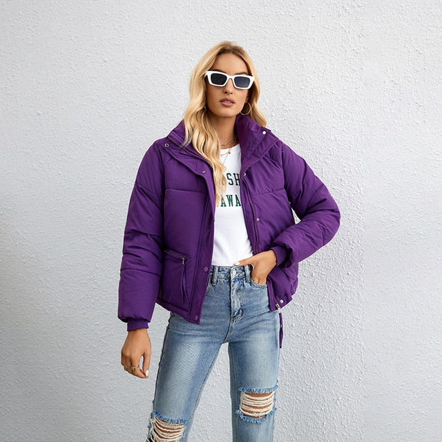 Streetwave Womens Puffer Jacket Modern Cozy Quilted Coat For Chic Everyday Casual Wear