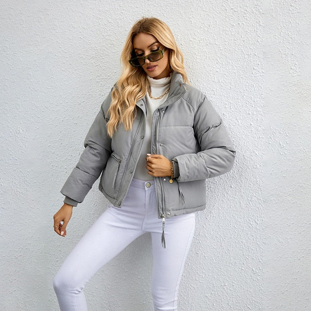 Streetwave Womens Puffer Jacket Modern Cozy Quilted Coat For Chic Everyday Casual Wear