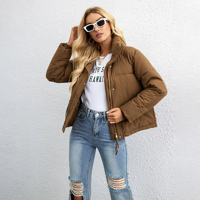 Streetwave Womens Puffer Jacket Modern Cozy Quilted Coat For Chic Everyday Casual Wear