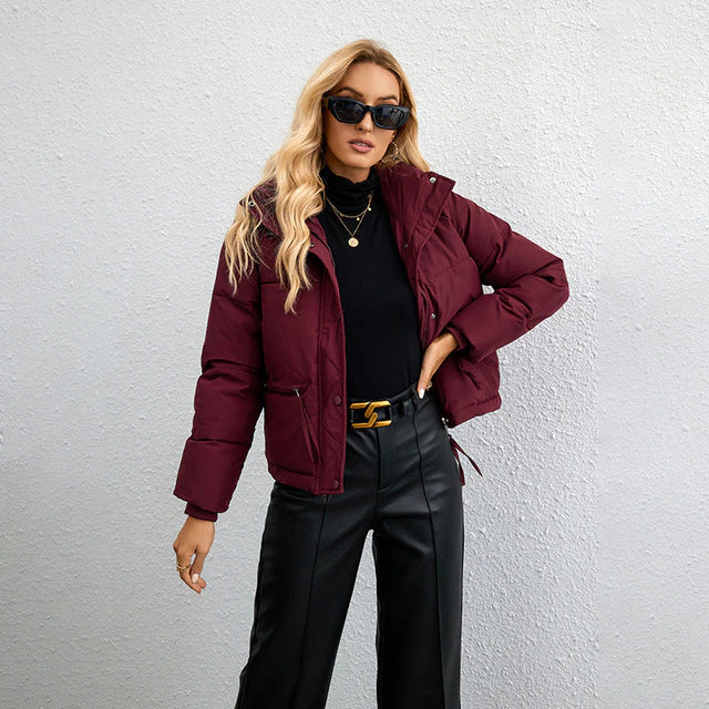 Streetwave Womens Puffer Jacket Modern Cozy Quilted Coat For Chic Everyday Casual Wear