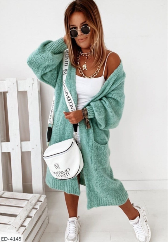 Street Wave Cozy Oversized Knit Cardigan With Pockets For Women Exudes Effortless Style And Warmth