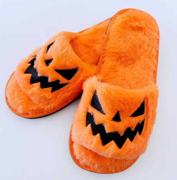Street Wave Halloween Orthopedic Unisex Slippers For Men And Women Plush Comfort Durable Design