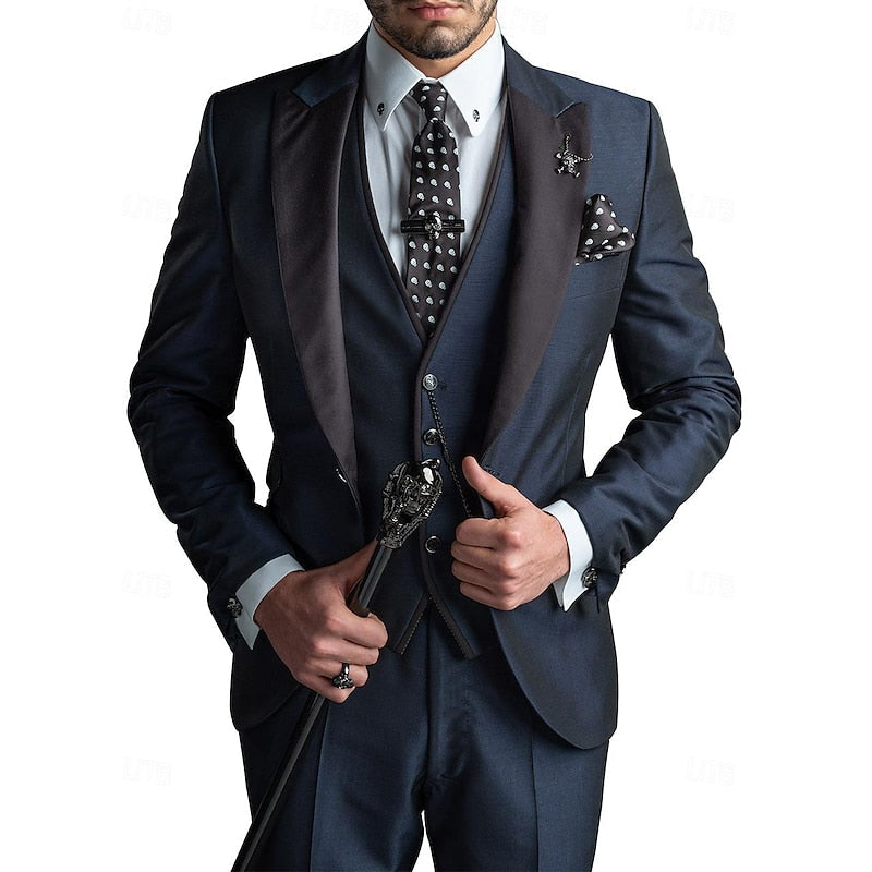 Street-Wave Oliver Breathable Linen Three Piece Suit For Weddings