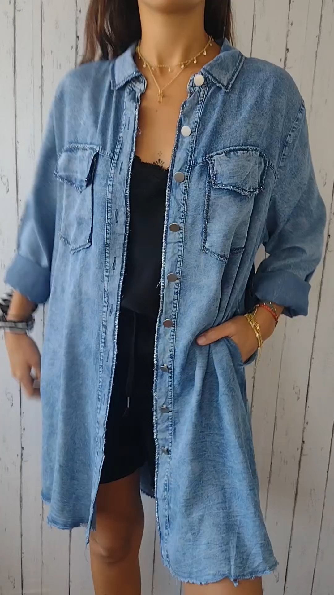 Street-Wave Comfortable Denim Jacket For Women With Soft Fabric And Relaxed Fit Everyday Style
