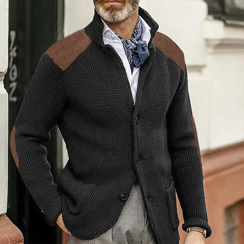 Street-wave Wool Blend Cardigan for Men - Durable Classic Knit With Everyday Comfort