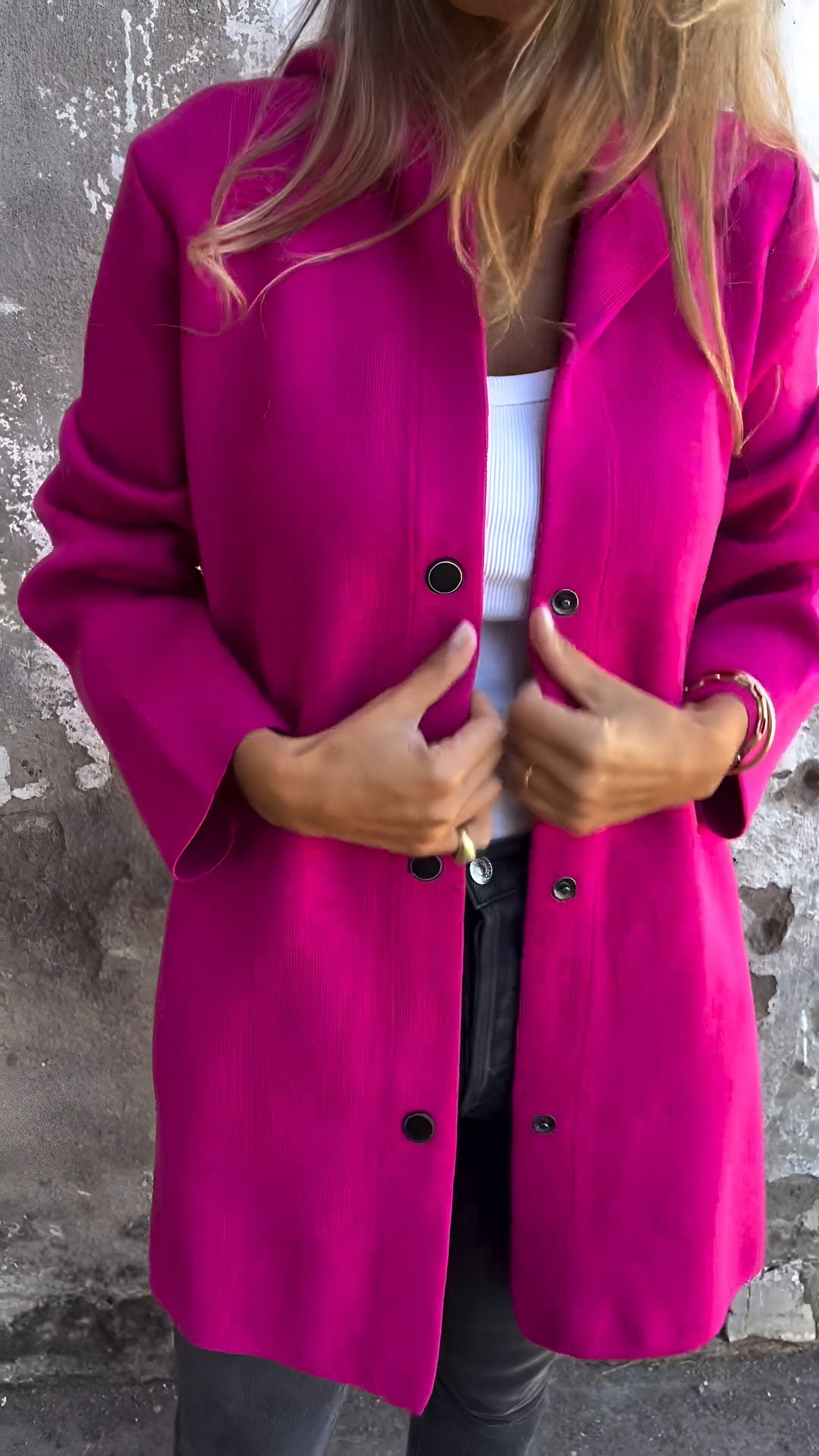 Street-wave Women Coat Elegant Autumn Outerwear With Cozy Warmth And Timeless Style