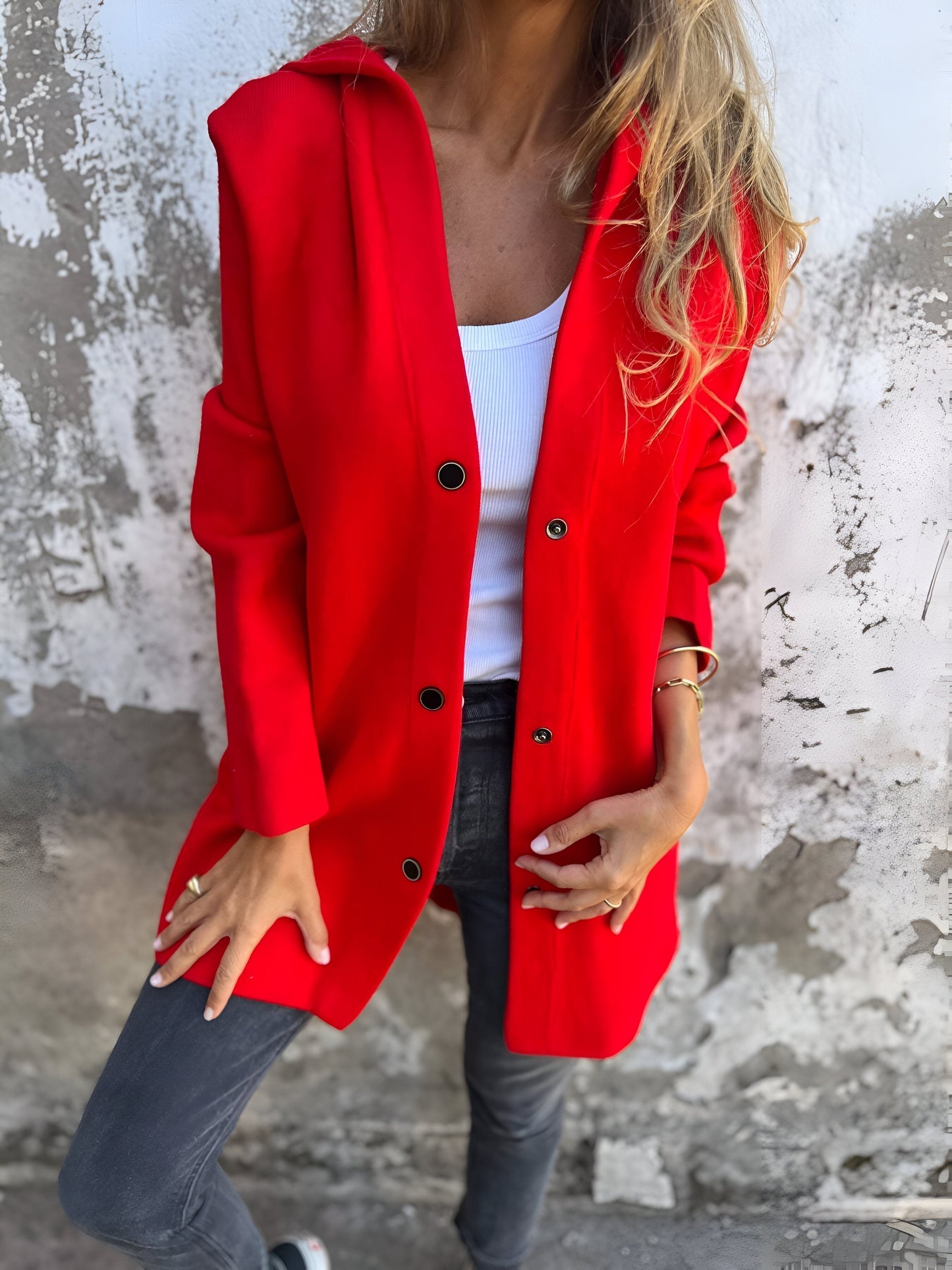 Street-wave Women Coat Elegant Autumn Outerwear With Cozy Warmth And Timeless Style