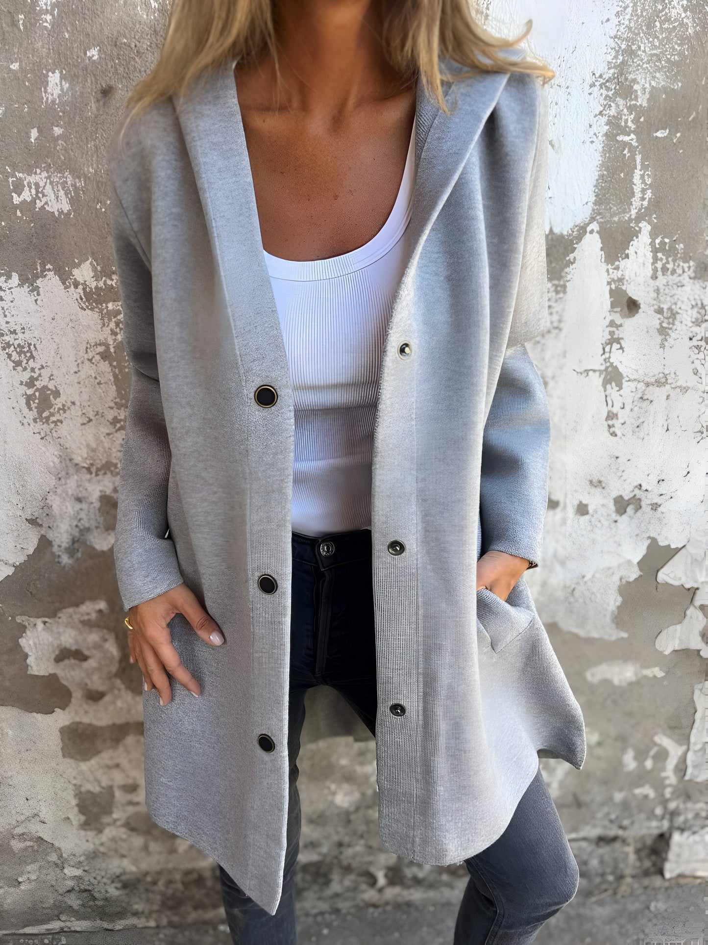 Street-wave Women Coat Elegant Autumn Outerwear With Cozy Warmth And Timeless Style