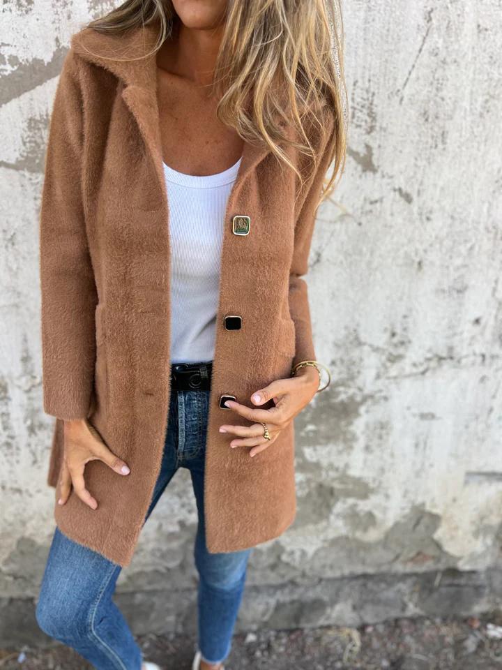 Street-wave Soft Wool Coat For Women, Timeless Elegance And Comfortable Fit, Versatile Everyday Outerwear