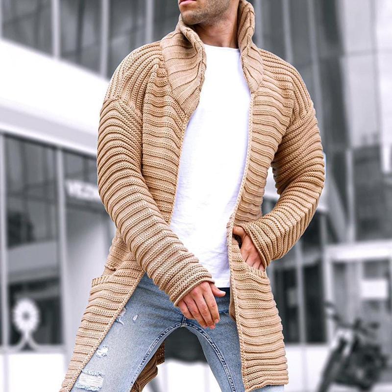 Street Wave Stand Collar Cardigan For Men Cozy Comfort And Modern Everyday Style