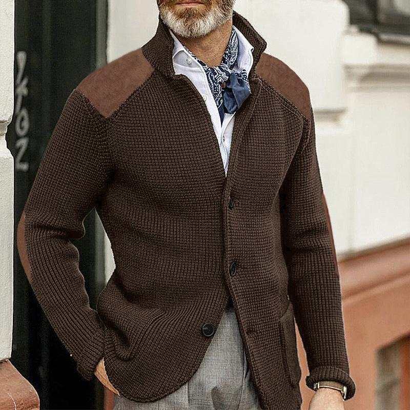 Street-wave Wool Blend Cardigan for Men - Durable Classic Knit With Everyday Comfort