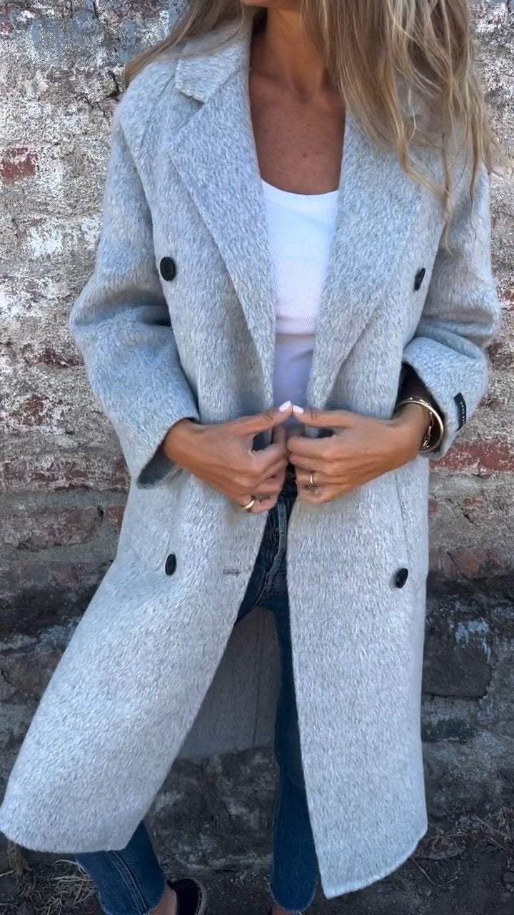 Streetwave Coat for Women Double Button Closure Timeless Design Elegant Fit Versatile Outerwear