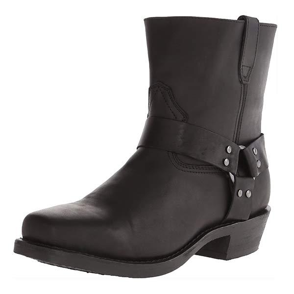 Street Wave Leather Cowboy Boots With Side Zip For Easy On And Off Stylish Western Footwear For Fashion Lovers