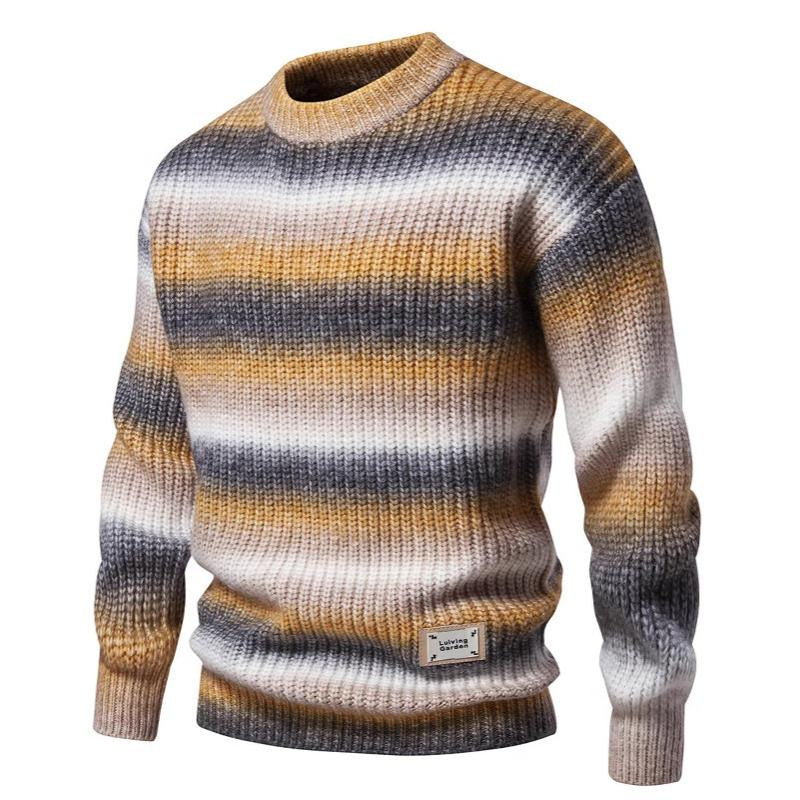 Street-wave Ombre Knit Sweater for Men and Women Soft Warm Comfort Timeless Design