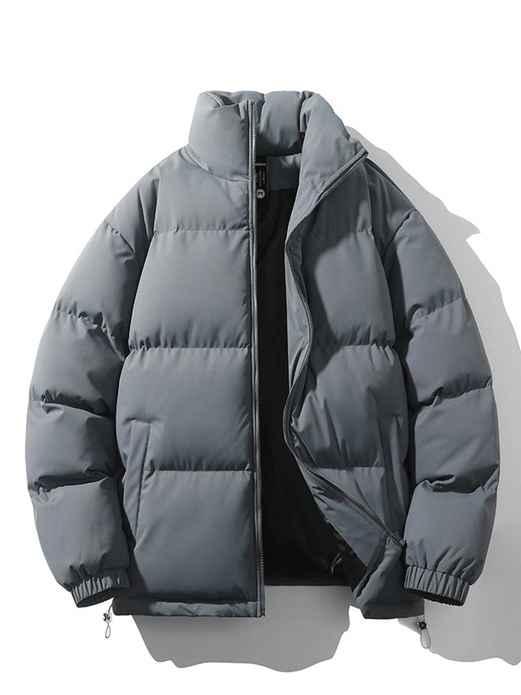Street-Wave John Puffer Jacket Unisex Insulated Quilted Coat With Zip Closure