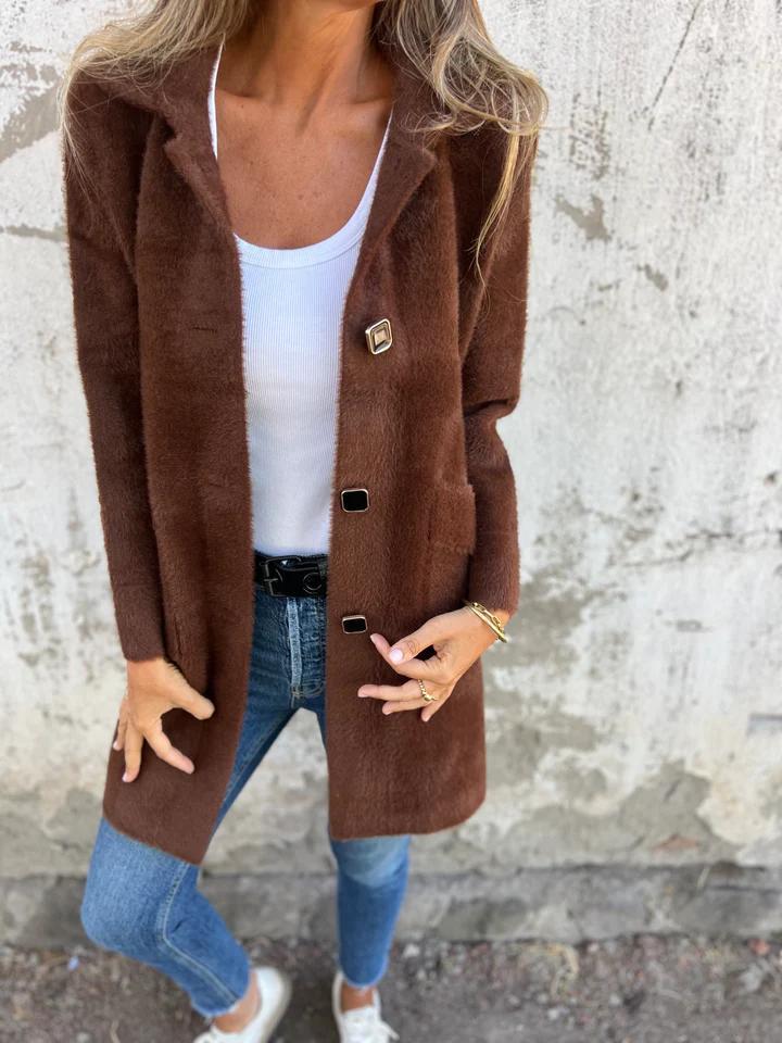 Street-wave Soft Wool Coat For Women, Timeless Elegance And Comfortable Fit, Versatile Everyday Outerwear