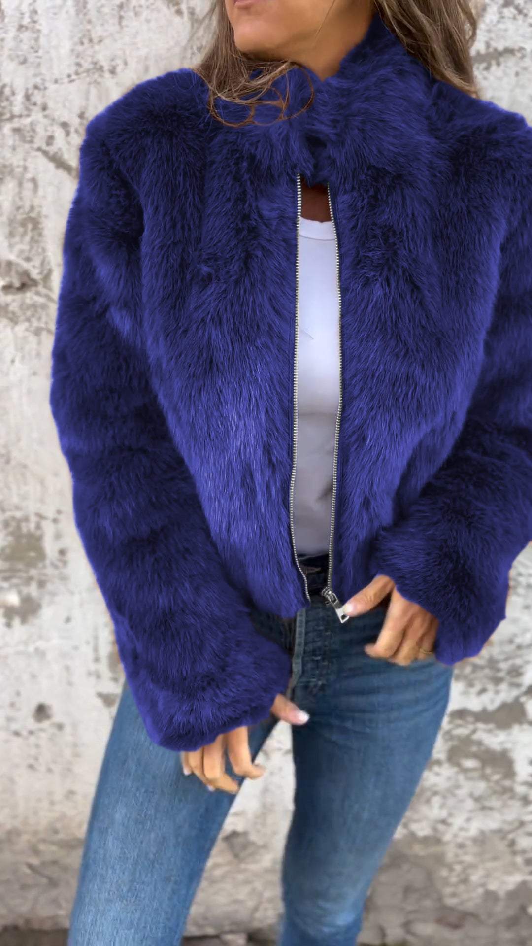 Streetwave Faux Fur Jacket Brown For Women Luxuriously Soft Warmth Durable Comfort Chic Outerwear