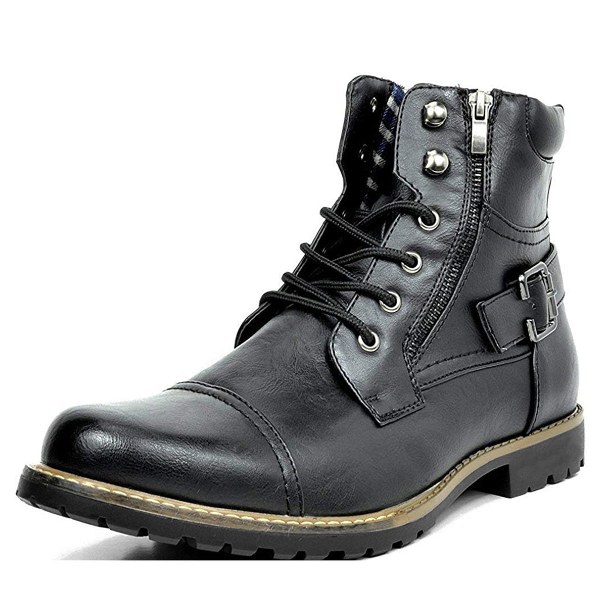 Street-wave Leather Motorcycle Boots For Riders Real Leather Durable Protection And Comfort