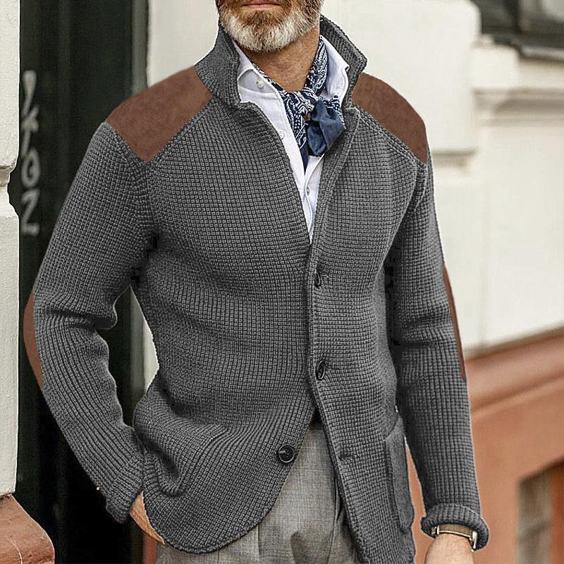 Street-wave Wool Blend Cardigan for Men - Durable Classic Knit With Everyday Comfort