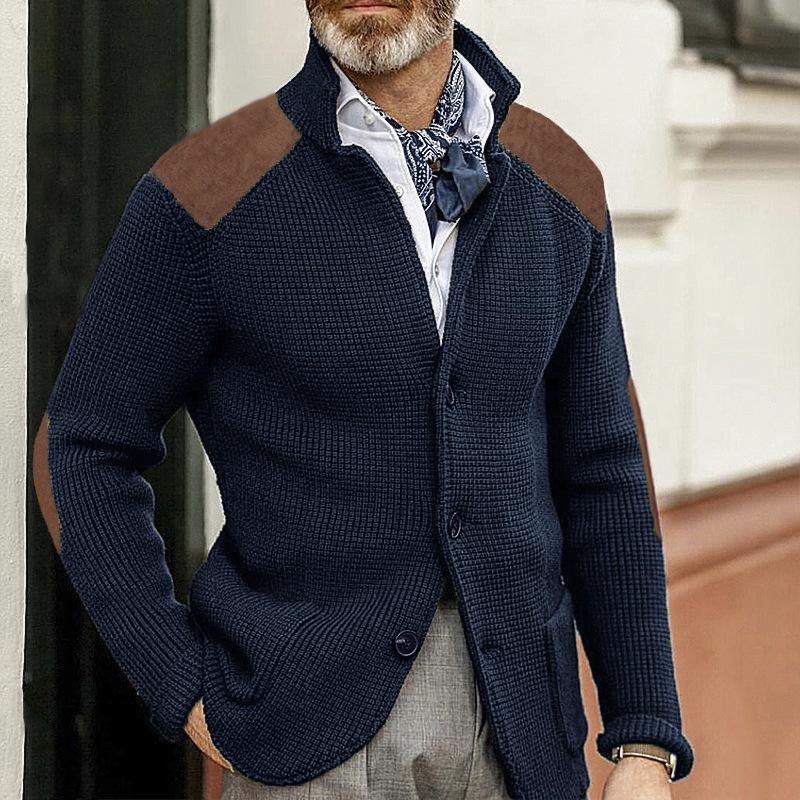 Street-wave Wool Blend Cardigan for Men - Durable Classic Knit With Everyday Comfort