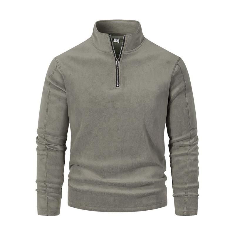 Street-Wave Mens Half Zip Fleece Pullover Cozy Soft Comfort Everyday Wear Versatile Warm