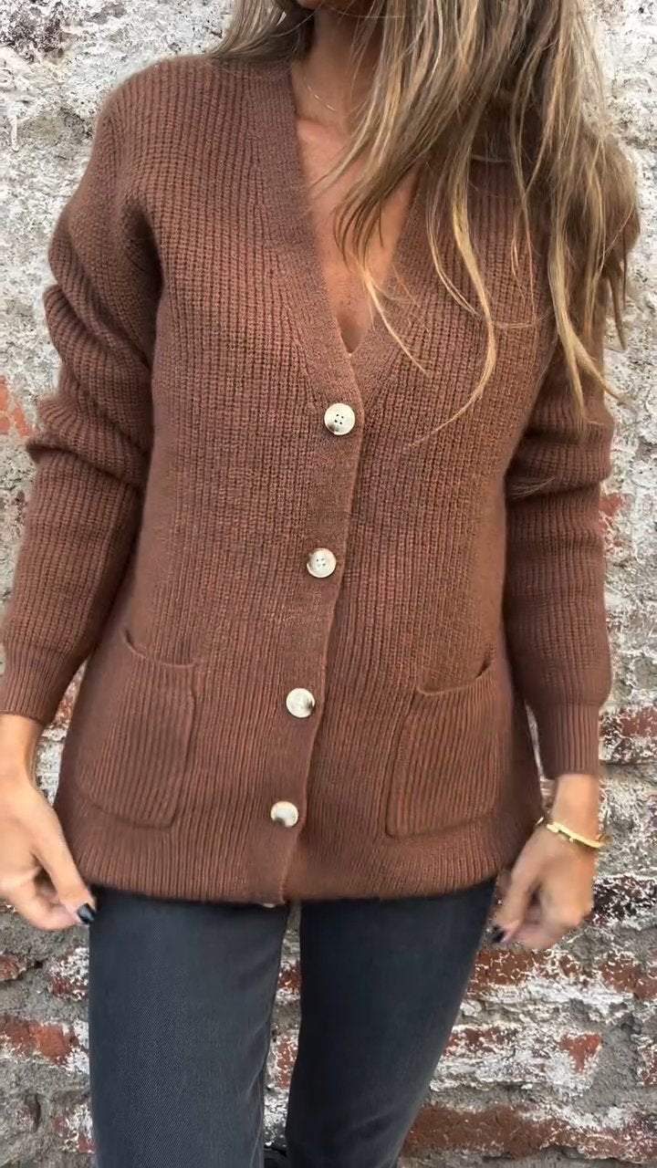 Cardigan For Women Street-Wave Soft Knit Button Front Cozy Chic Everyday Essential