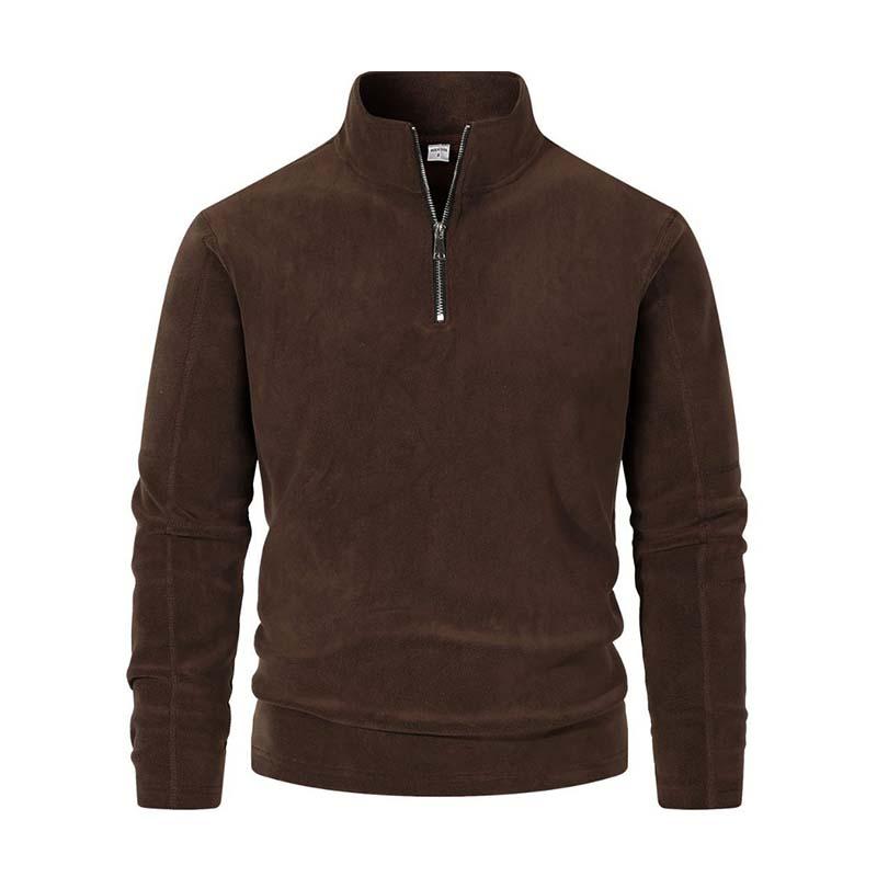 Street-Wave Mens Half Zip Fleece Pullover Cozy Soft Comfort Everyday Wear Versatile Warm