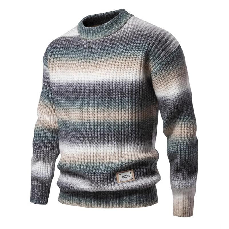 Street-wave Ombre Knit Sweater for Men and Women Soft Warm Comfort Timeless Design