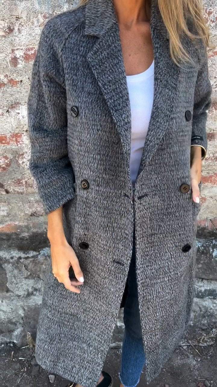 Streetwave Coat for Women Double Button Closure Timeless Design Elegant Fit Versatile Outerwear