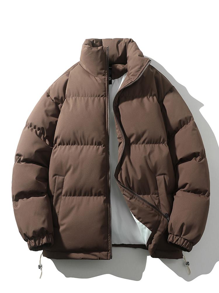 Street-Wave John Puffer Jacket Unisex Insulated Quilted Coat With Zip Closure