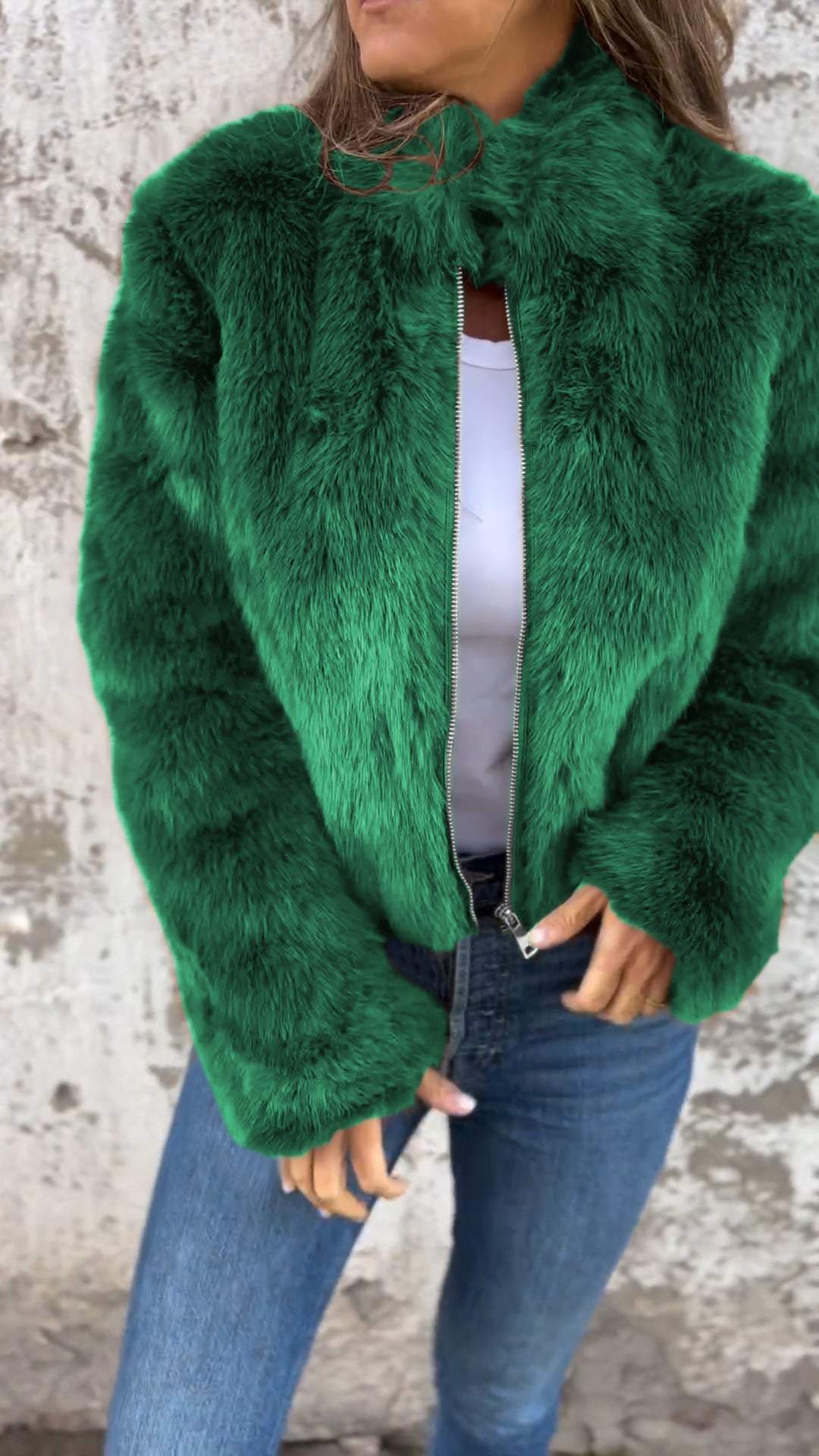 Streetwave Faux Fur Jacket Brown For Women Luxuriously Soft Warmth Durable Comfort Chic Outerwear