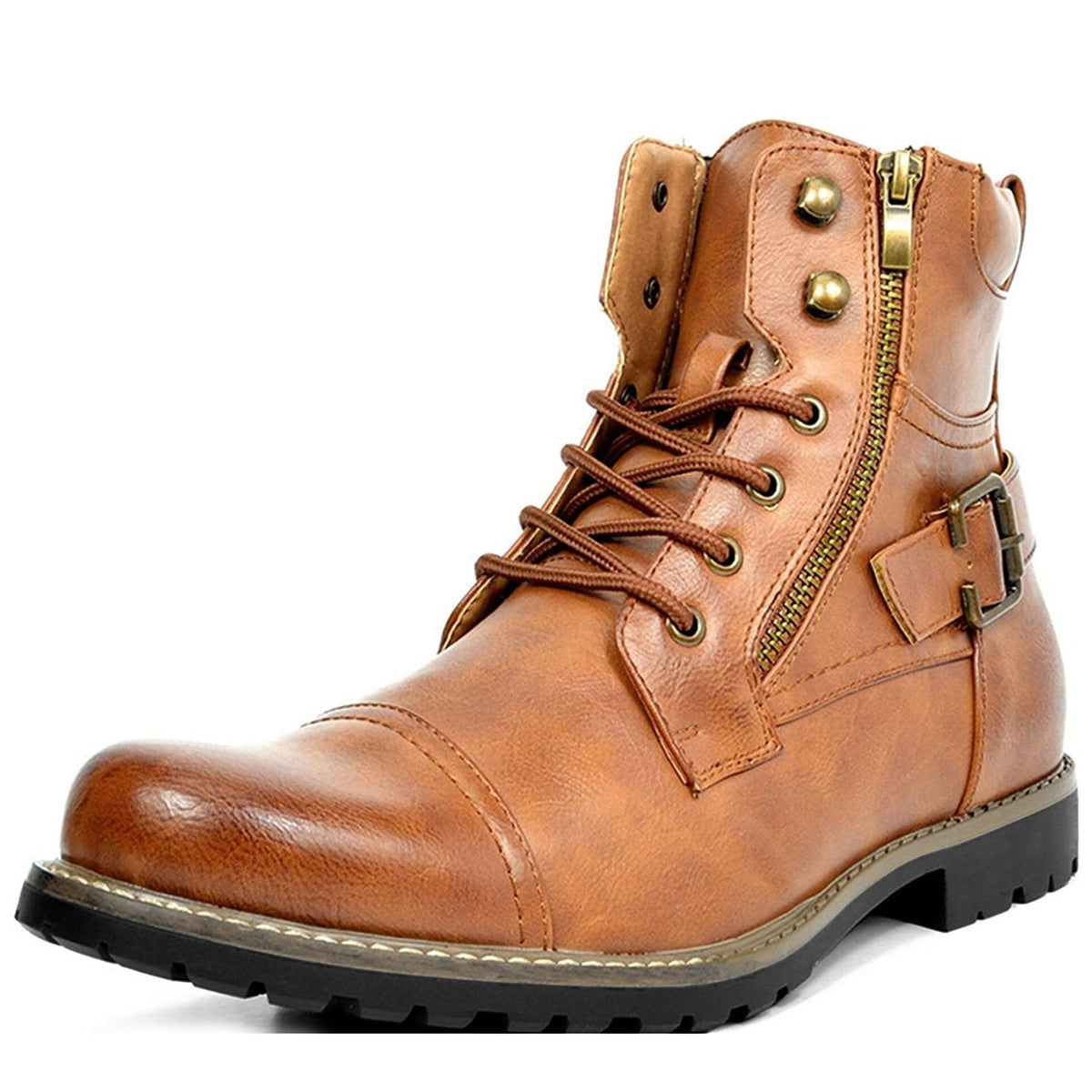 Street-wave Leather Motorcycle Boots For Riders Real Leather Durable Protection And Comfort