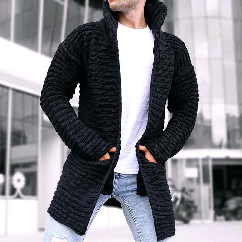 Street Wave Stand Collar Cardigan For Men Cozy Comfort And Modern Everyday Style