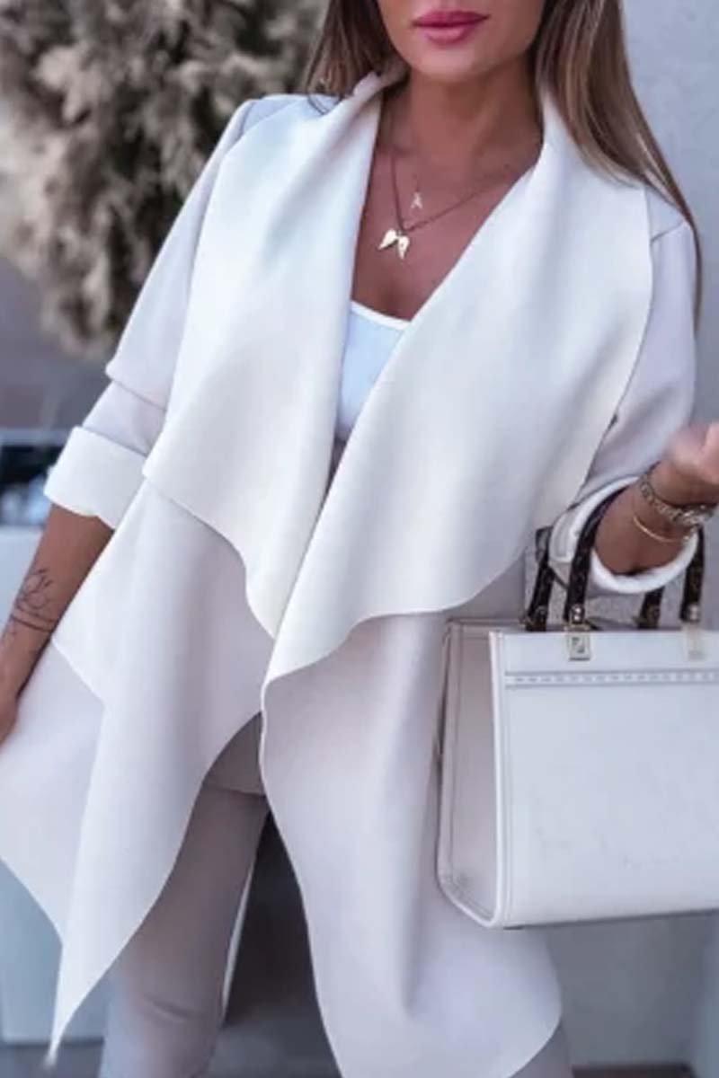 Street Wave Open Front Knit Cardigan With Contrast Trim For Women Timeless Elegant Layering