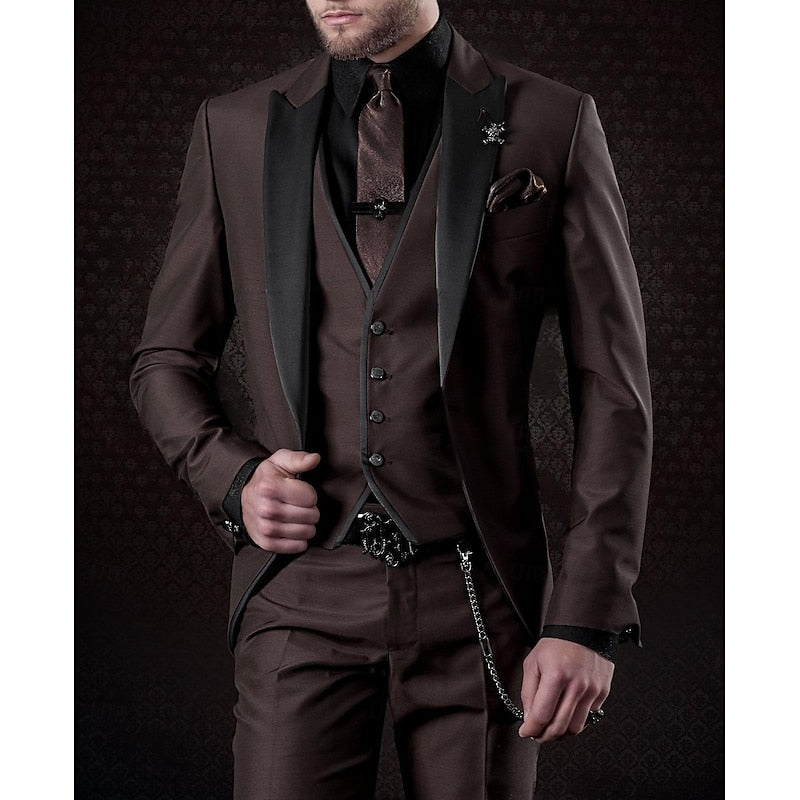 Street-Wave Oliver Breathable Linen Three Piece Suit For Weddings