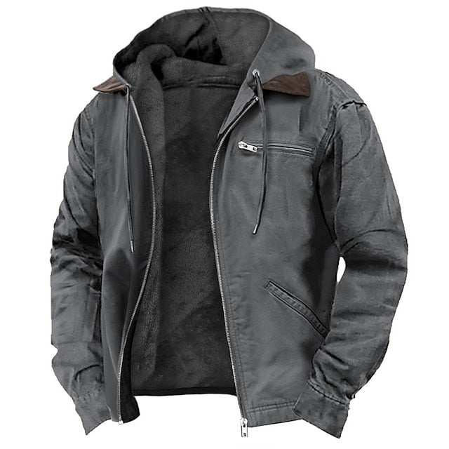 Streetwave Jacket For Men Vintage Look With Warmth Adjustable Hood And Ample Pockets For Outdoors