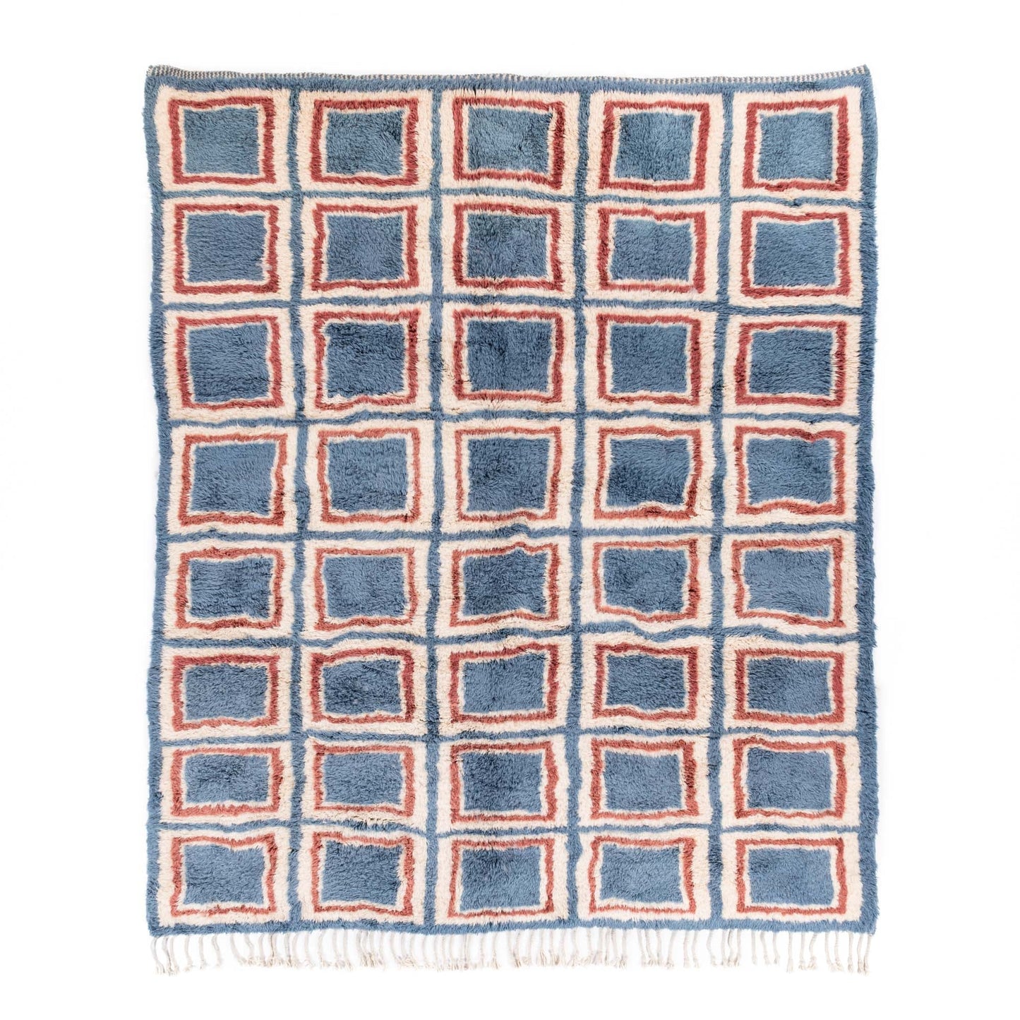 Kaleido Squares - Luxury Shag Moroccan Rug - Street-Wave