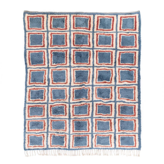Kaleido Squares - Luxury Shag Moroccan Rug - Street-Wave