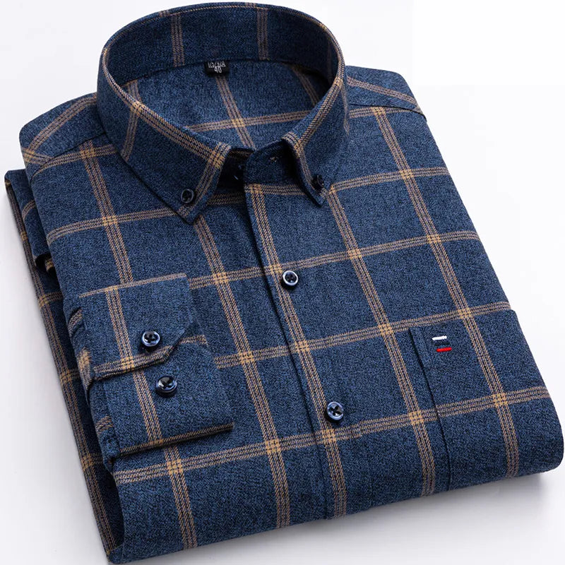 Mens Cotton Summer Shirt Plaid Breathable Lightweight Comfort Street Wave Anjo Versatile Casual Wardrobe Essential