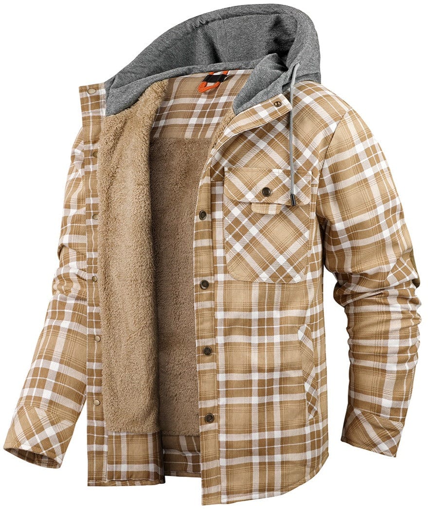 Streetwave Robust Woodland Hooded Jacket For Outdoor Adventurers Durable Weatherproof Plaid
