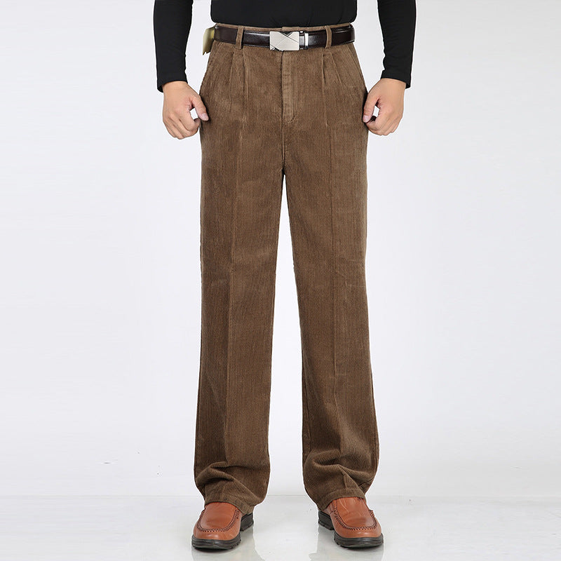 Street-Wave Brandon High Waist Pleated Trousers For Men Versatile Relaxed Fit