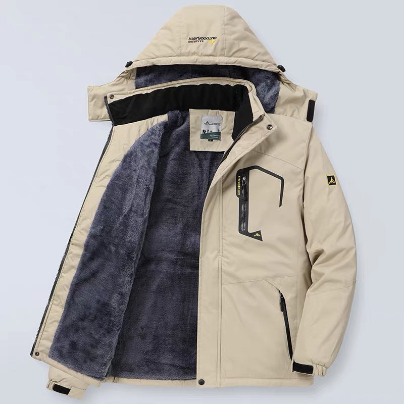 Nordisk Flair Mens Waterproof Hooded Jacket Wind Resistant With Zip Pockets