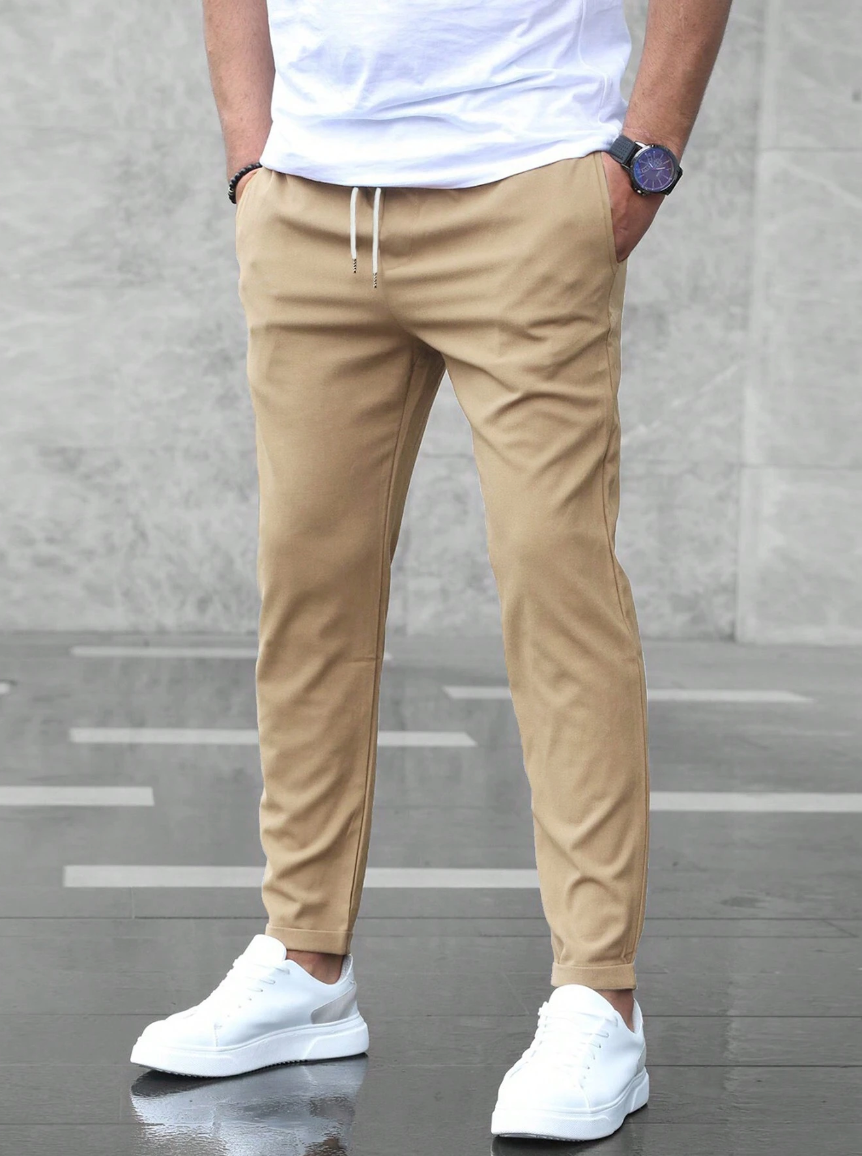 Street-wave Men's All Day Comfort Classic Fit Trousers for Casual and Business Wear